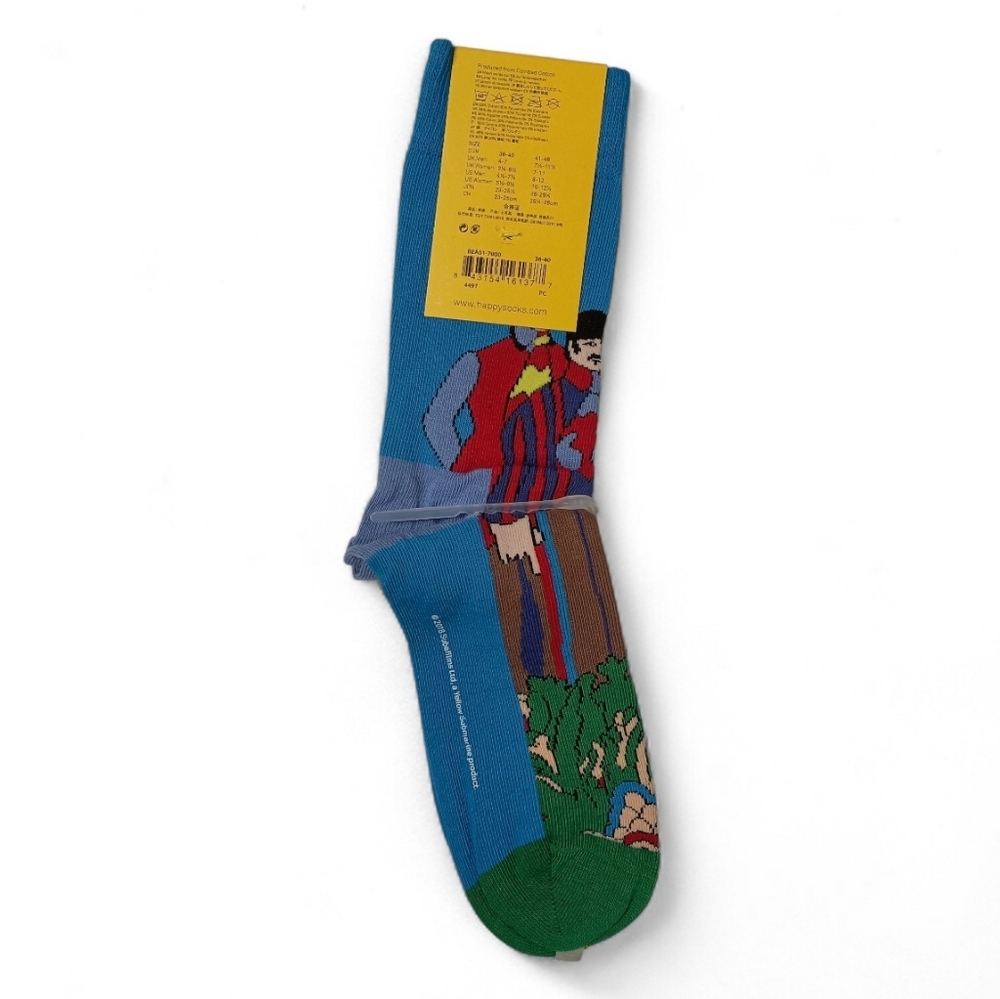 Happy Socks The Beatles Graphic Crew Socks Music Band Art Paul John Colorful